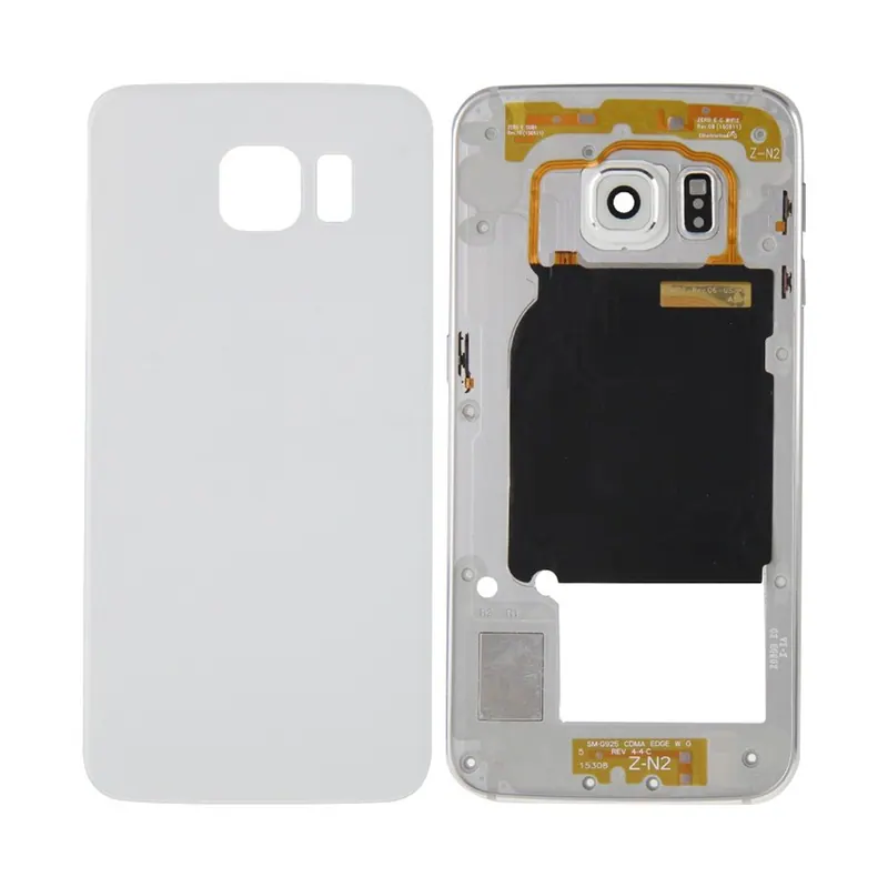 For Galaxy S6 Edge / G925 Full Housing Cover (Back Plate Housing Camera Lens Panel + Battery Back Cover ) (White) — image 1