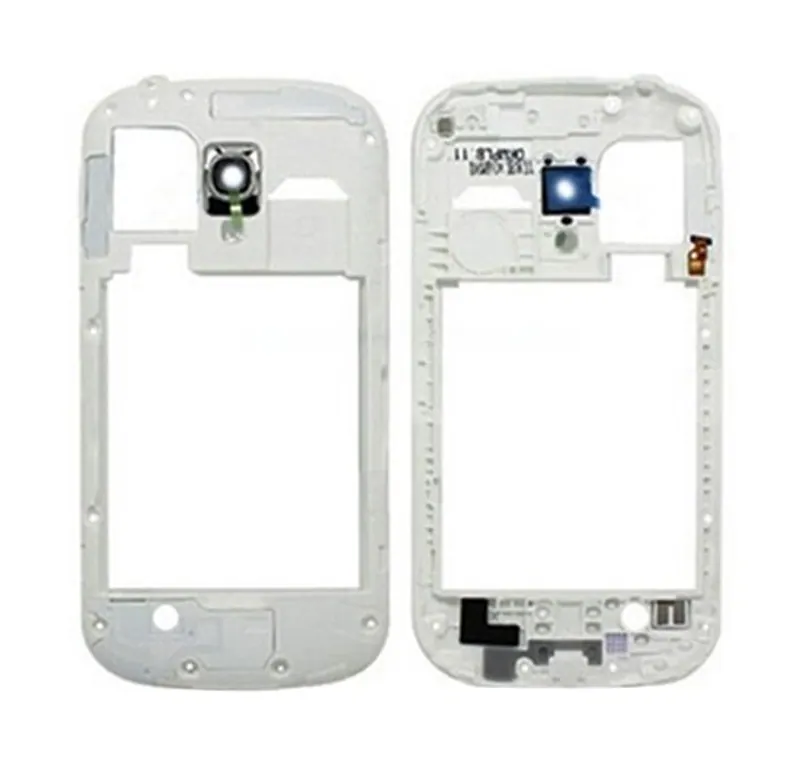 For Galaxy SIII mini / i8190 Middle Frame Bezel Back Plate Housing Camera Lens Panel (White) — image 1