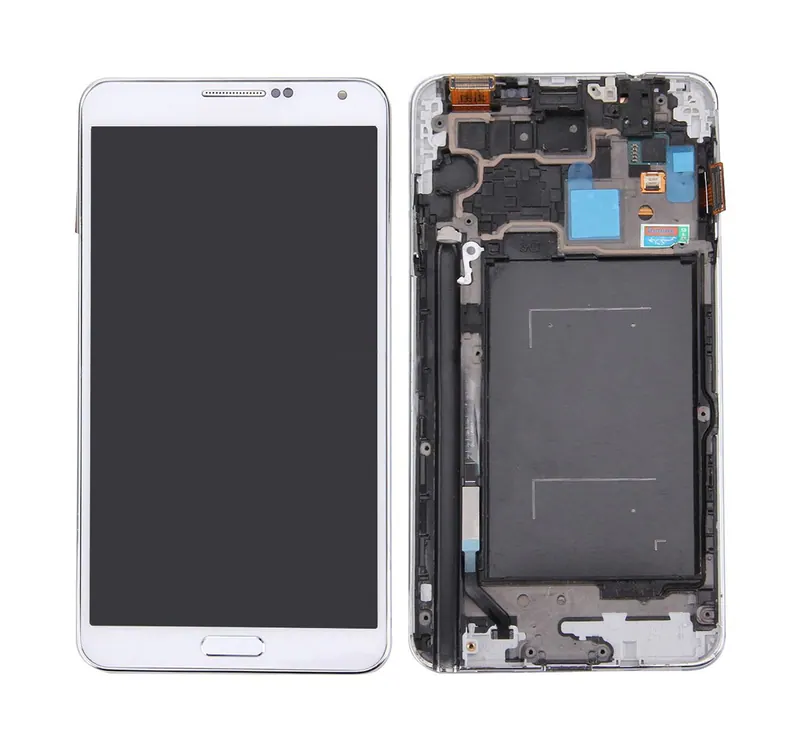 Original LCD Display + Touch Panel with Frame for Galaxy Note III / N900A / N900T(White) — image 1