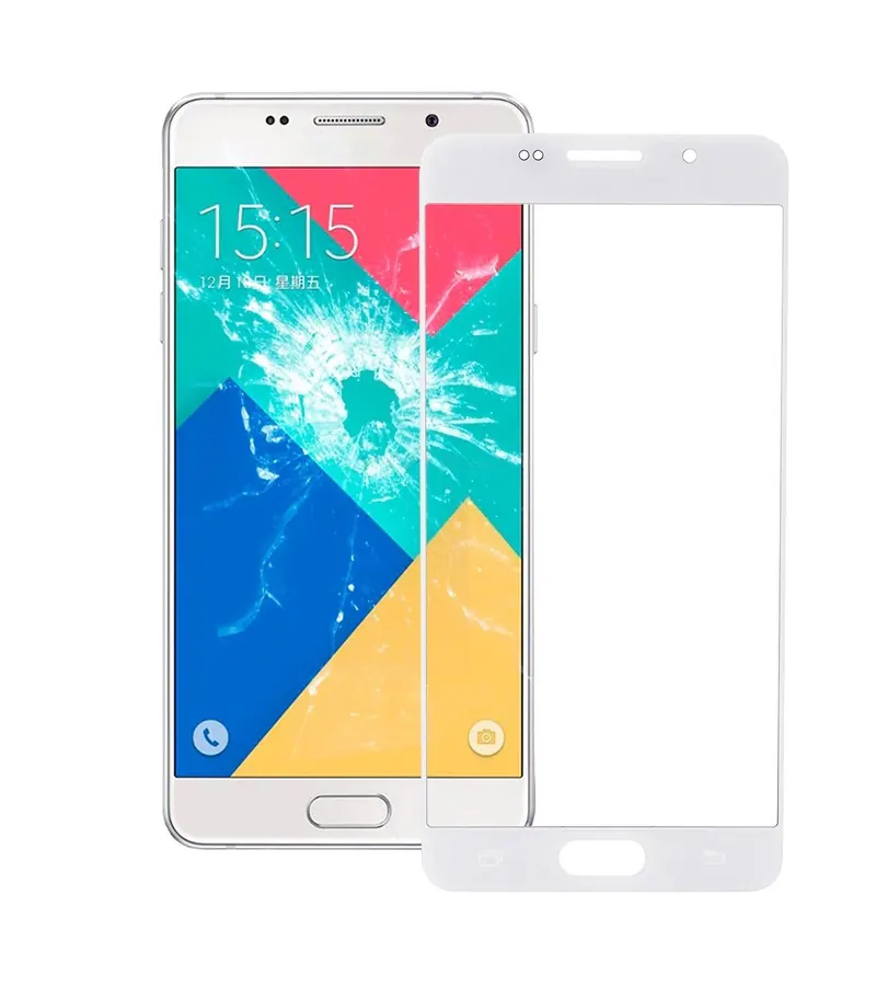 For Galaxy A7 (2016) / A710 Front Screen Outer Glass Lens (White) — image 1