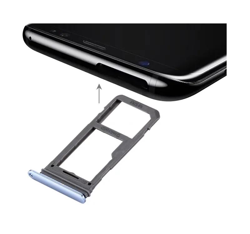 For Galaxy S8 SIM Card Tray + Micro SD Tray (Blue) — image 1