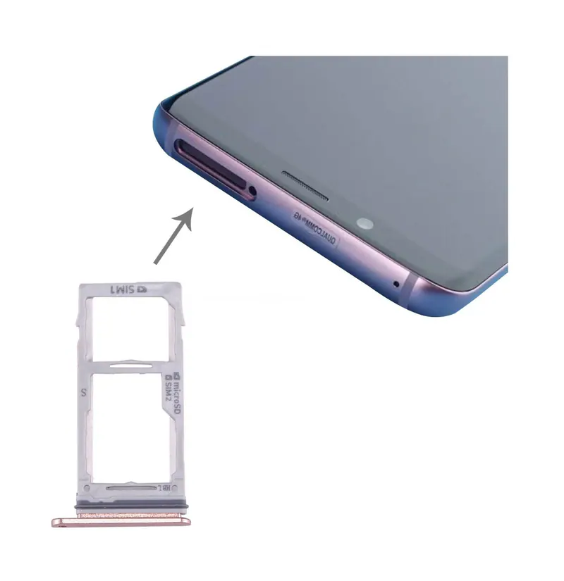 For Galaxy S9+ / S9 SIM & SIM / Micro SD Card Tray(Rose Gold) — image 1