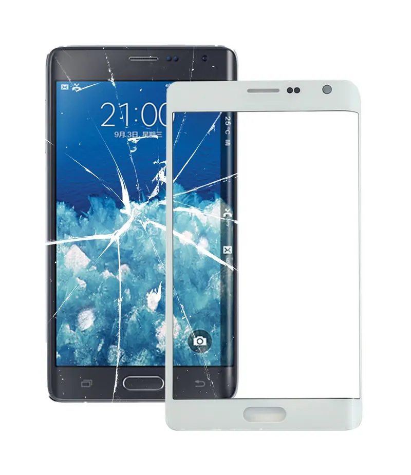 For Galaxy Note Edge / N9150 Front Screen Outer Glass Lens (White) — image 1