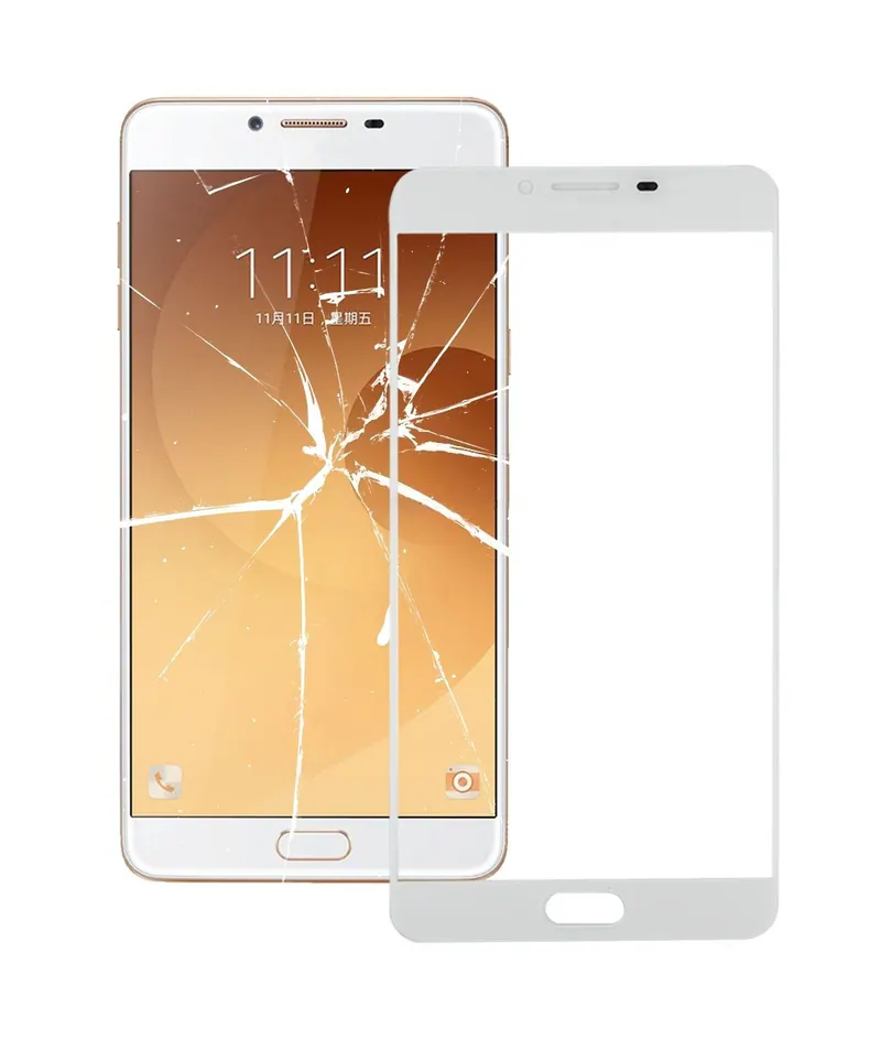 For Galaxy C9 Pro / C900 Front Screen Outer Glass Lens (White) — image 1