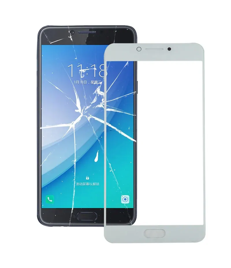 For Galaxy C7 Pro / C701 Front Screen Outer Glass Lens (White) — image 1