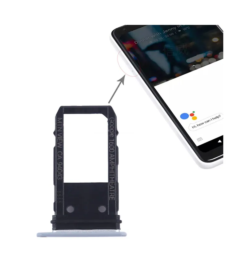 SIM Card Tray for Google Pixel 2(Silver) — image 1