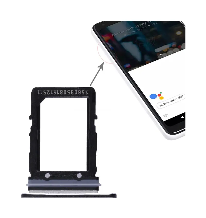 SIM Card Tray for Google Pixel 2 XL(Black) — image 1