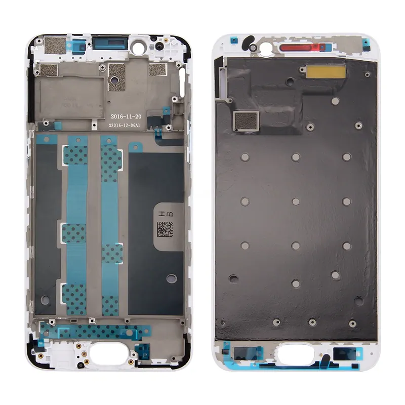 For OPPO R9s Front Housing LCD Frame Bezel Plate (White) — image 1
