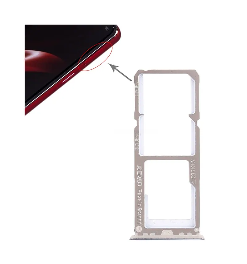 For OPPO A3 2 x SIM Card Tray + Micro SD Card Tray (Blue) — image 1