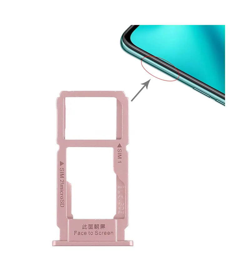 For OPPO R11 Plus SIM Card Tray + SIM Card Tray / Micro SD Card Tray (Rose Gold) — image 1