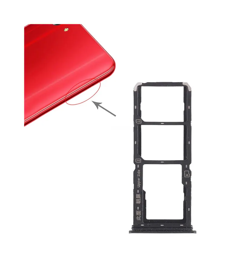 For Vivo Y83 2 x SIM Card Tray + Micro SD Card Tray (Black) — image 1