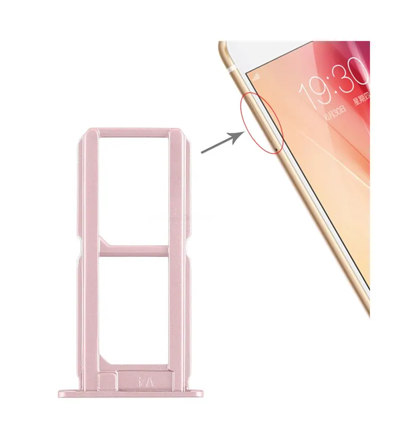 For Vivo X7 2 x SIM Card Tray (Rose Gold) — image 1