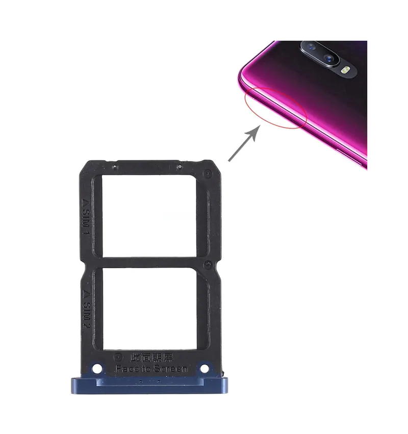For OPPO R17 2 x SIM Card Tray (Blue) — image 1