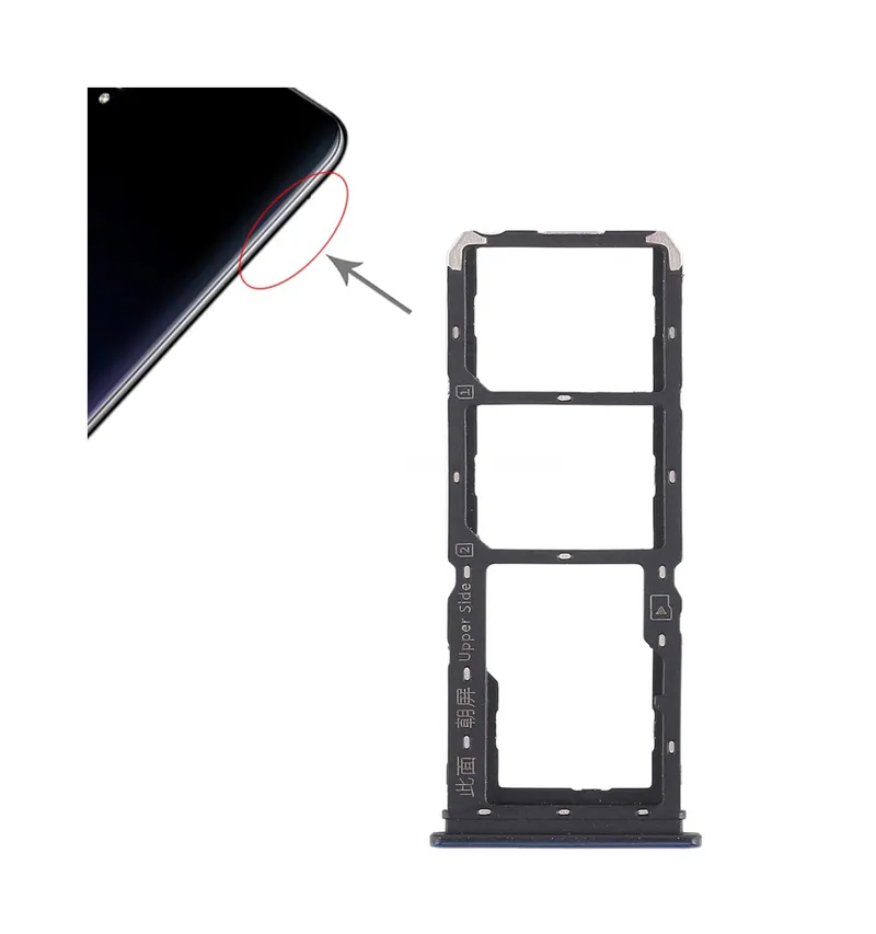 For Vivo Y97 2 x SIM Card Tray + Micro SD Card Tray (Blue) — image 1