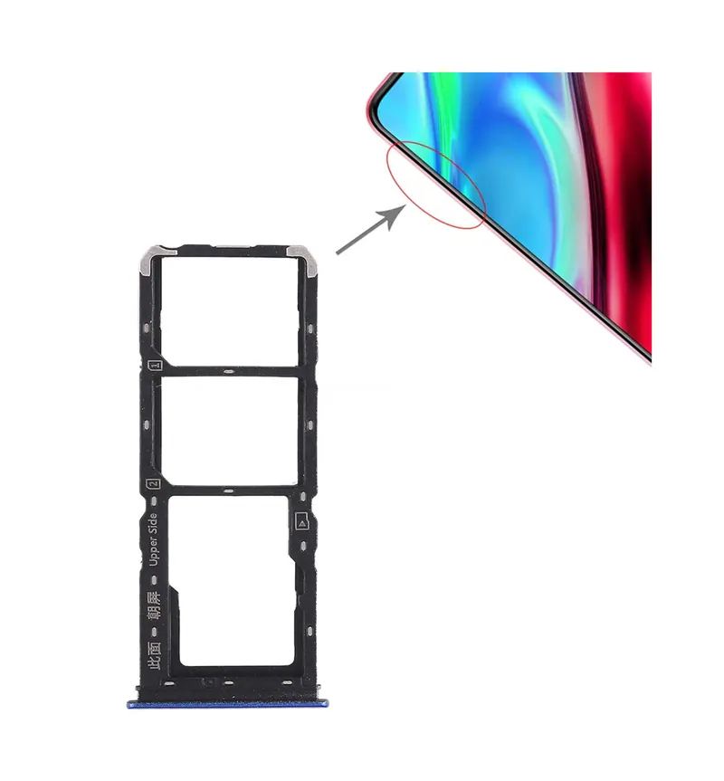 For Vivo Y93 2 x SIM Card Tray + Micro SD Card Tray (Blue) — image 1
