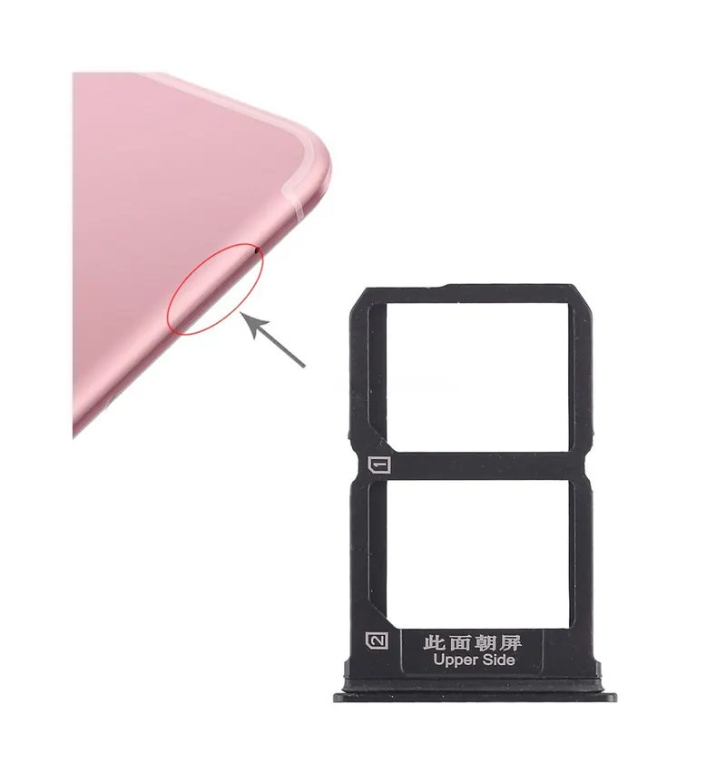 For Vivo X9s 2 x SIM Card Tray (Black) — image 1