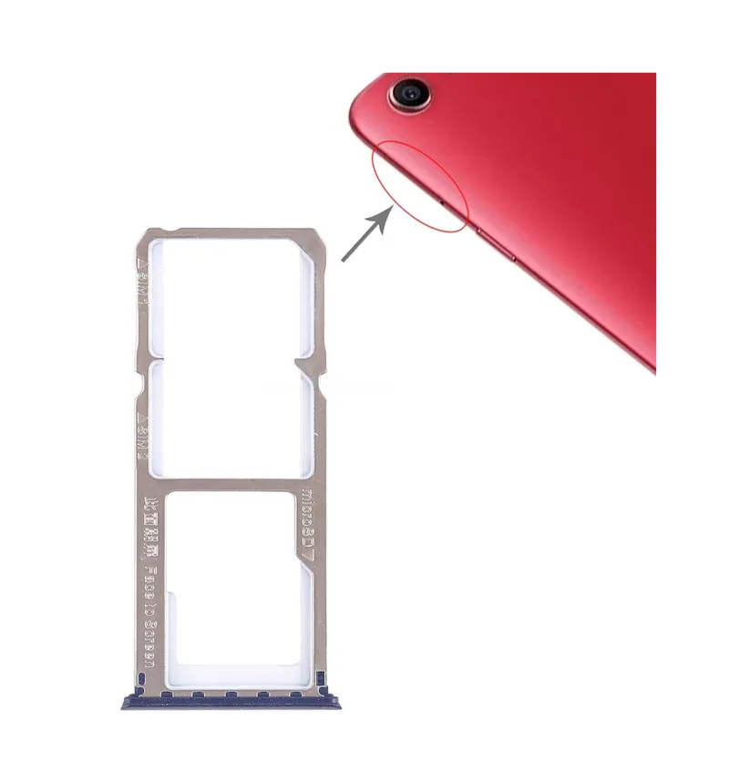 For OPPO A1 2 x SIM Card Tray + Micro SD Card Tray (Blue) — image 1
