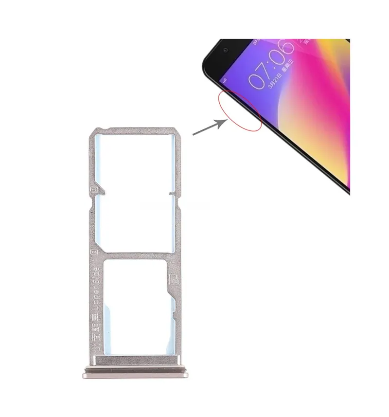 For Vivo Y69 2 x SIM Card Tray + Micro SD Card Tray (Gold) — image 1