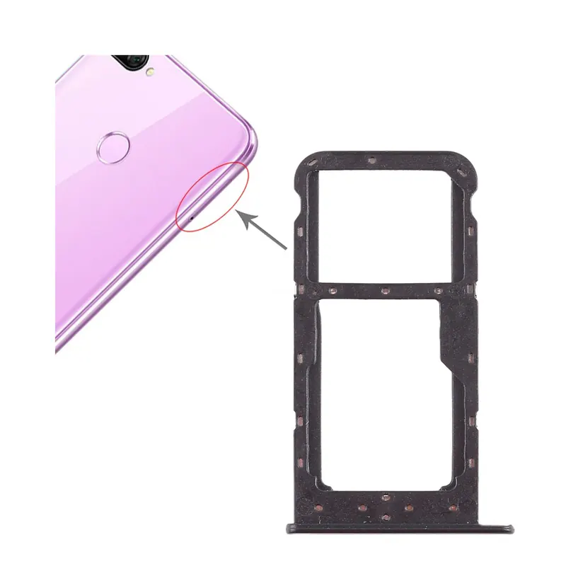 SIM Card Tray + SIM Card Tray / Micro SD Card Tray for Huawei Honor 9i (Black) — image 1