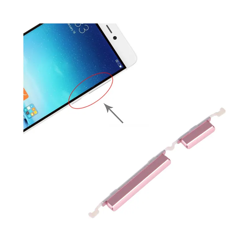 Power Button and Volume Control Button for Xiaomi Mi 5s(Pink) — image 1