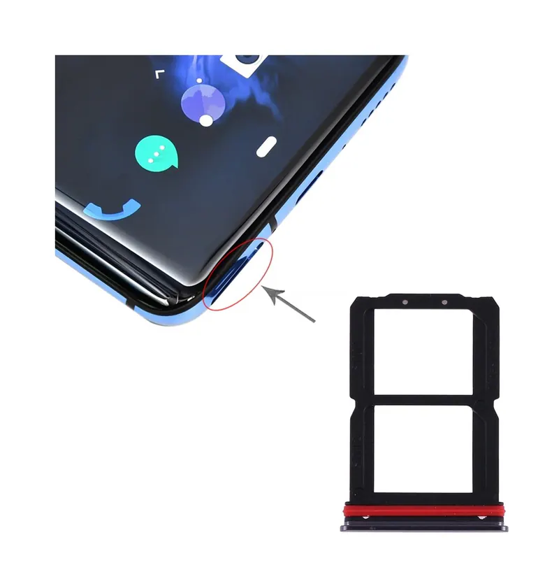 For OnePlus 7 SIM Card Tray + SIM Card Tray (Grey) — image 1