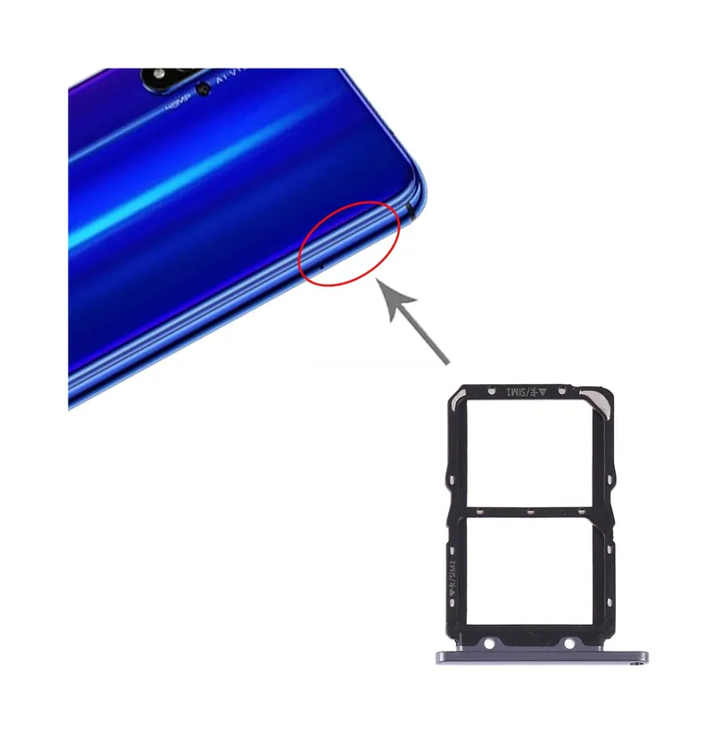 SIM Card Tray + SIM Card Tray for Huawei Honor 20 (Black) — image 1