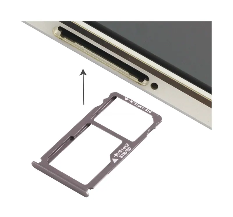 For Huawei Mate S Nano SIM Card Tray + Nano SIM / Micro SD Card Tray (Grey) — image 1