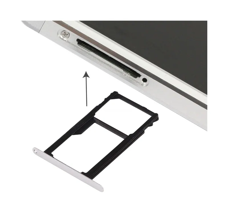 For Huawei Honor 7 Nano SIM Card Tray + Nano SIM / Micro SD Card Tray (Silver) — image 1