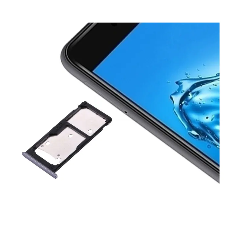 For Huawei Enjoy 7 Plus / Y7 Prime SIM Card Tray & SIM / Micro SD Card Tray(Grey) — image 1