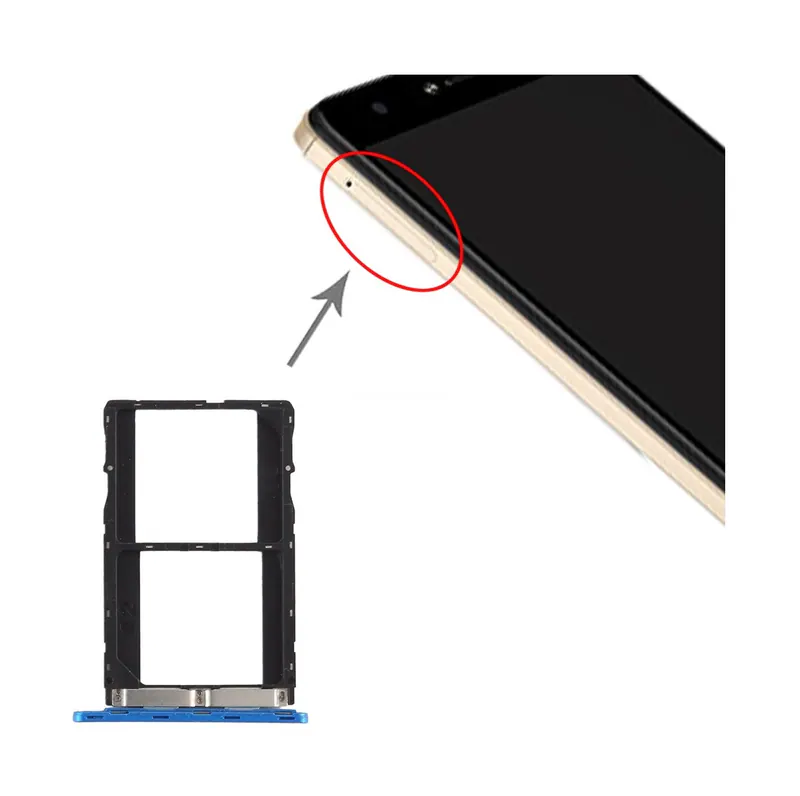 For Tecno Spark Plus K9 SIM Card Tray + SIM Card Tray (Blue) — image 1