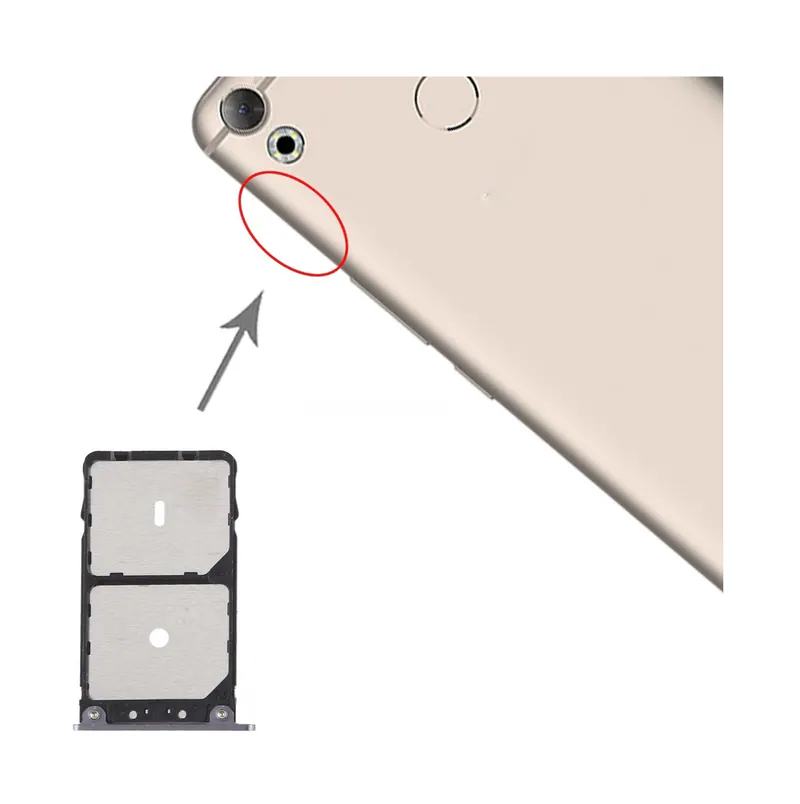 For Tecno Camon CX C10 SIM Card Tray + SIM Card Tray (Grey) — image 1