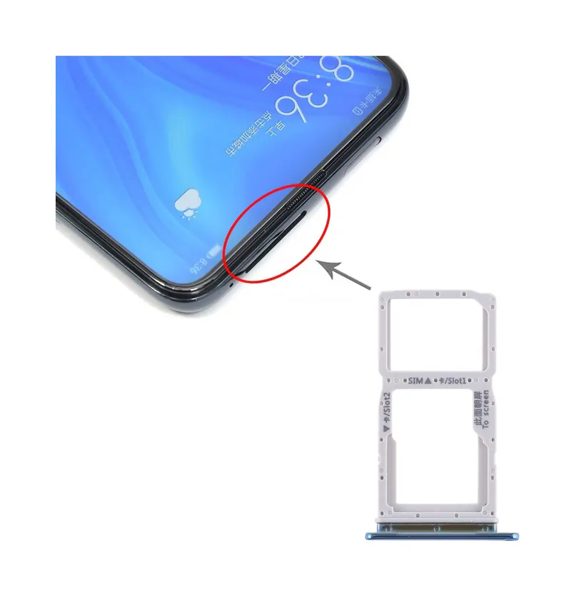 SIM Card Tray + SIM Card Tray / Micro SD Card Tray for Huawei Enjoy 10 Plus (Breathing Crystal) — image 1