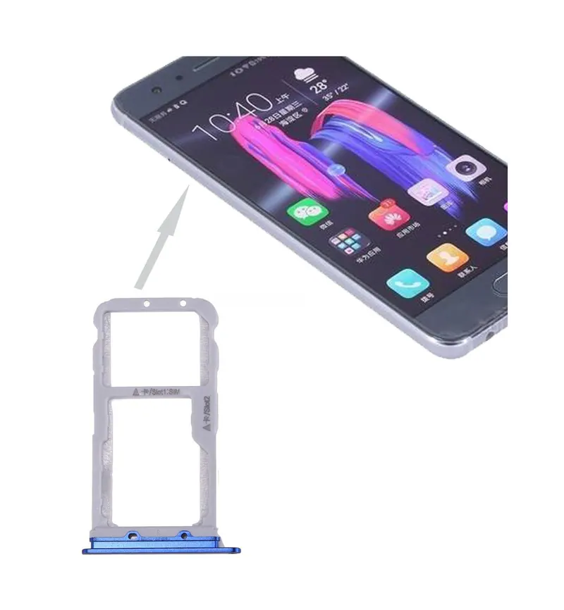 For Huawei Honor 9 SIM Card Tray & SIM / Micro SD Card Tray(Blue) — image 1