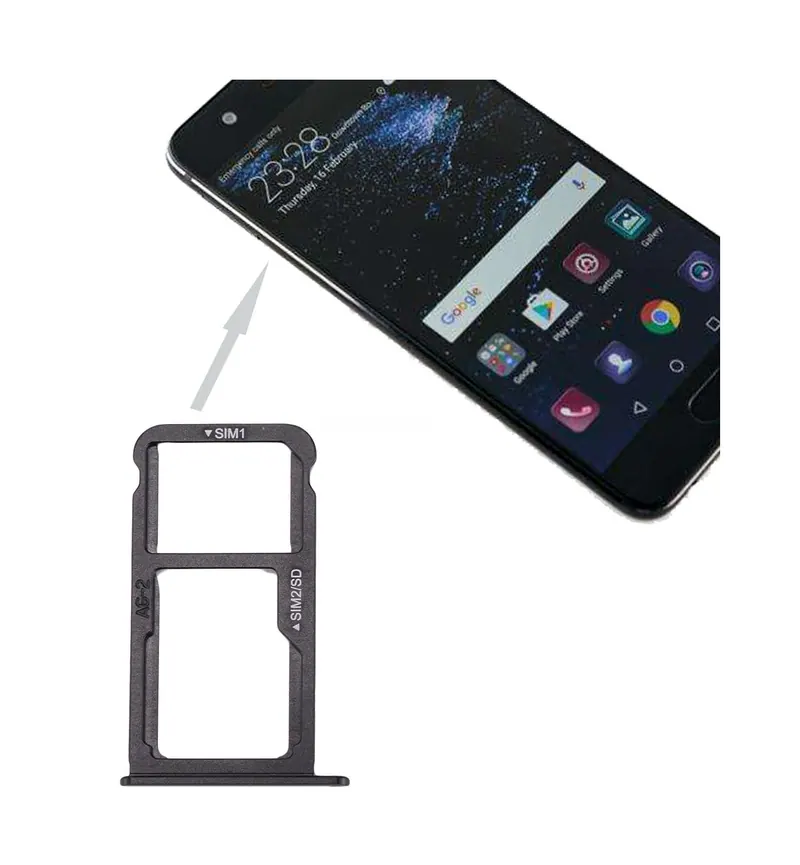 For Huawei P10 SIM Card Tray & SIM / Micro SD Card Tray(Black) — image 1