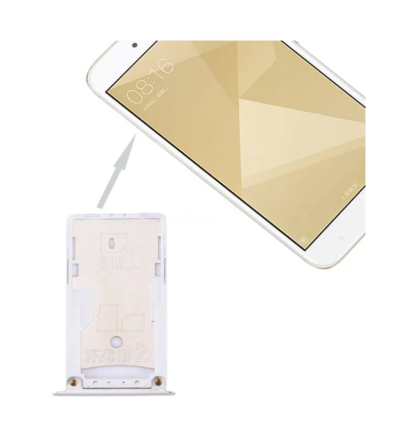 For Xiaomi Redmi 4X SIM & SIM / TF Card Tray(Silver) — image 1