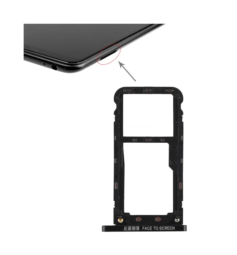 SIM Card Tray for Xiaomi Mi Max 3(Black) — image 1