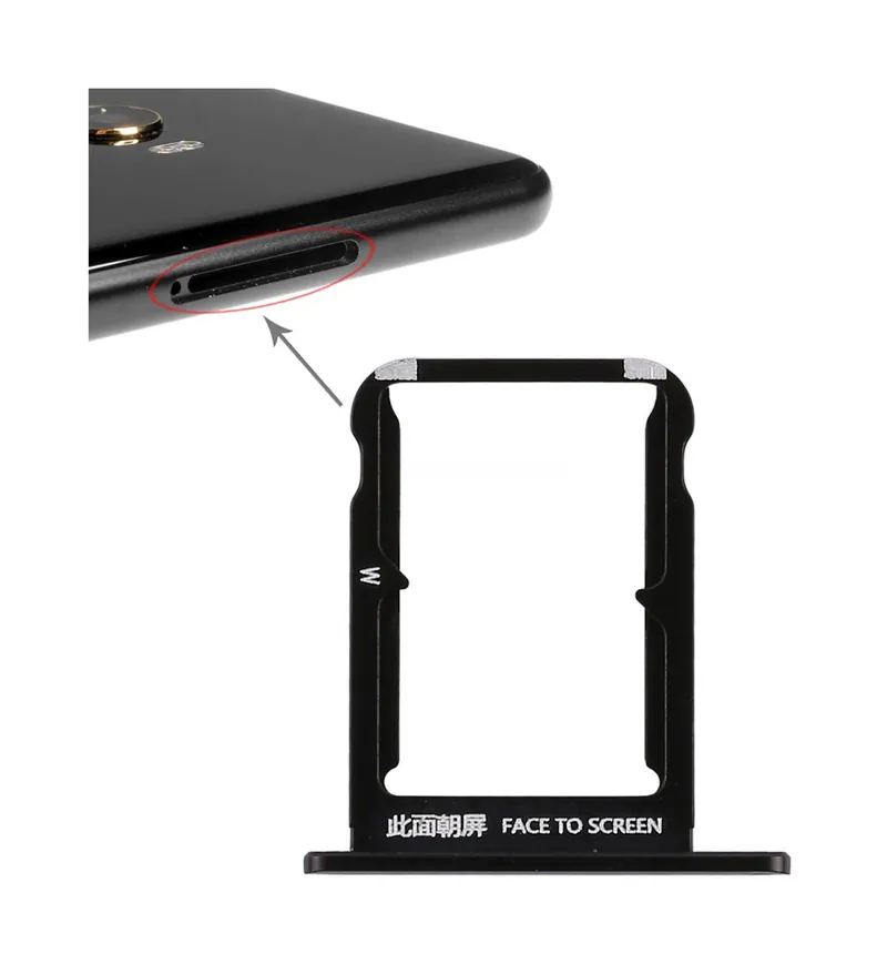 SIM Card Tray for Xiaomi Mi Mix2 (Black) — image 1