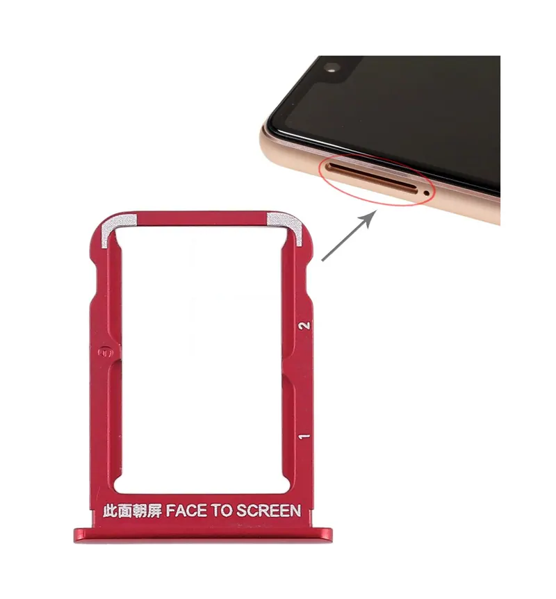 SIM Card Tray for Xiaomi Mi 8 SE (Red) — image 1