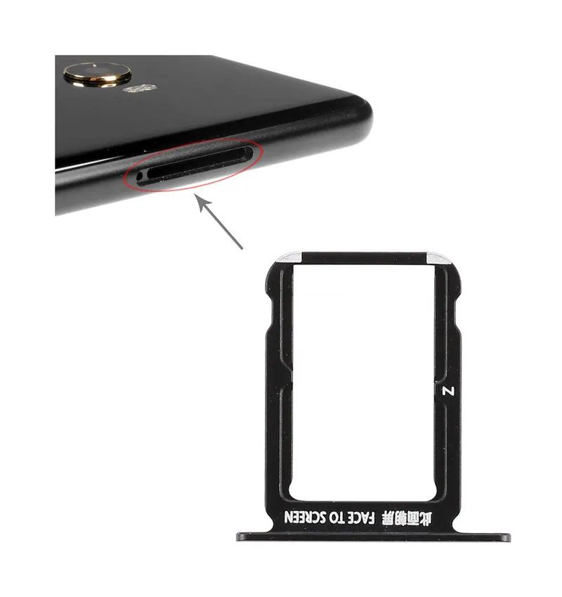 SIM Card Tray for Xiaomi Mi Mix 2S (Black) — image 1