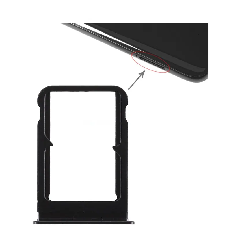 Double SIM Card Tray for Xiaomi Mi 8 (Black) — image 1
