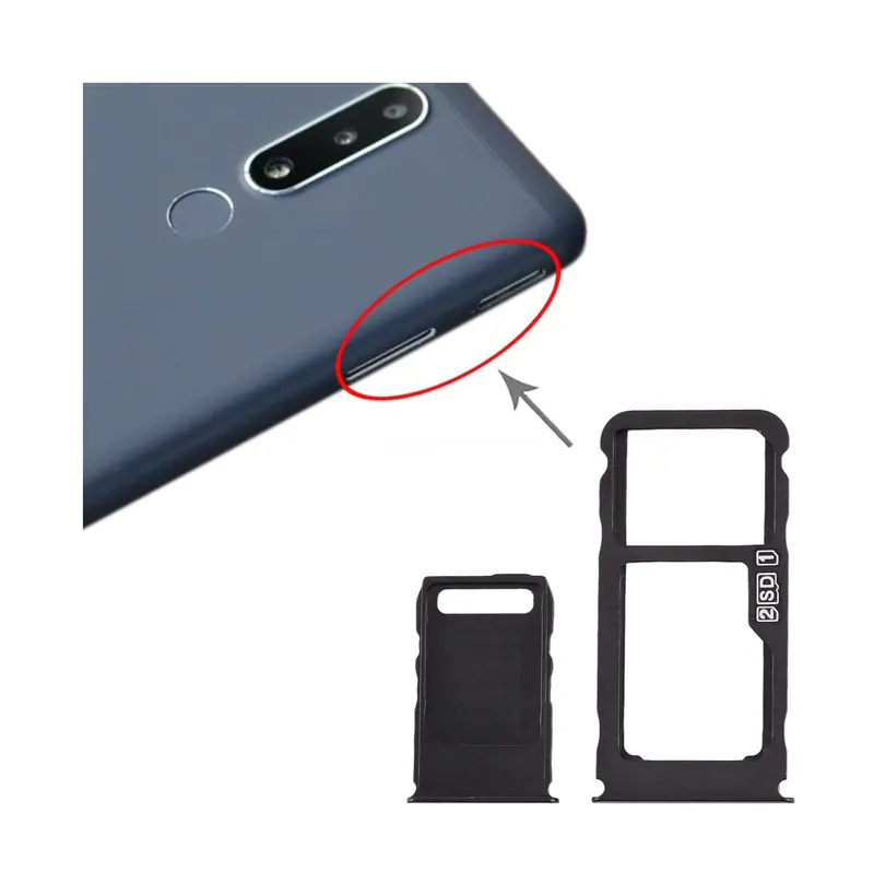 SIM Card Tray + SIM Card Tray + Micro SD Card Tray for Nokia 3.1 Plus (Blue) — image 1