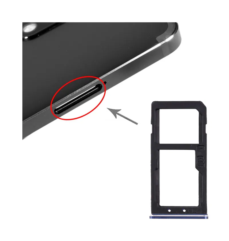 SIM Card Tray + SIM Card Tray / Micro SD Card Tray for Nokia 6 TA-1000 TA-1003 TA-1021 TA-1025 TA-1033 TA-1039 (Blue) — image 1