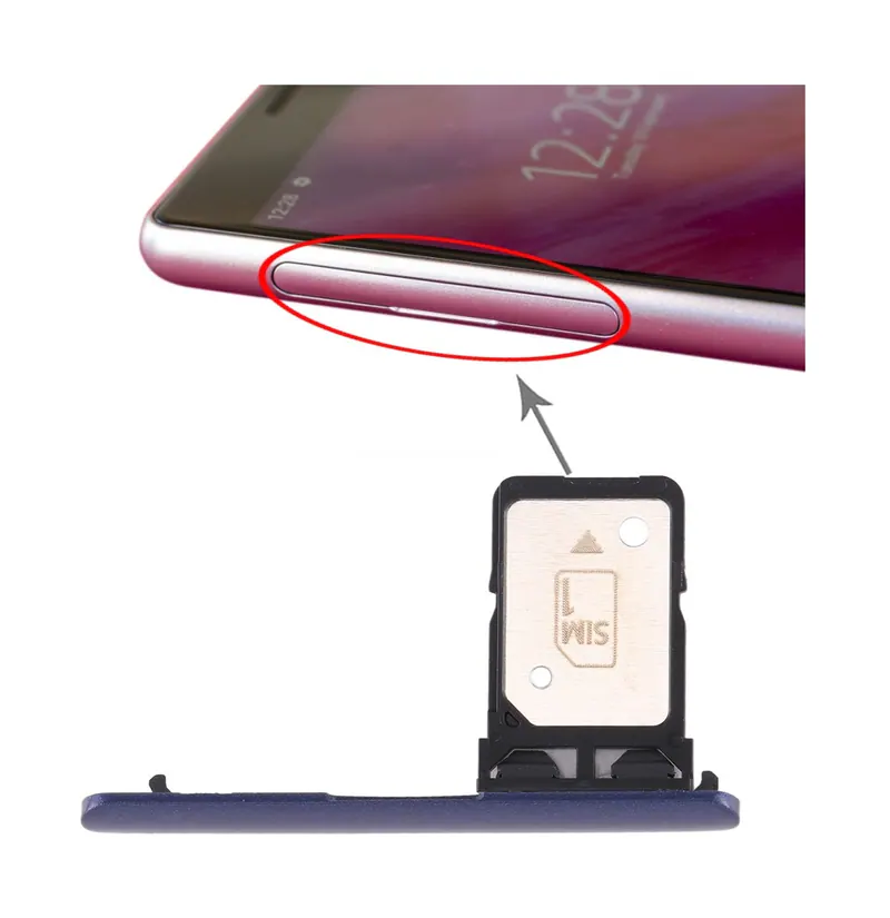Original Single SIM Card Tray for Sony Xperia 10(Blue) — image 1