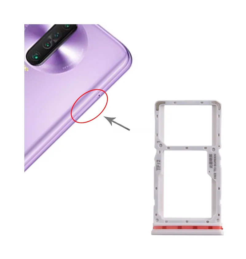 SIM Card Tray + SIM Card Tray / Micro SD Card Tray for Xiaomi Redmi K30(White) — image 1