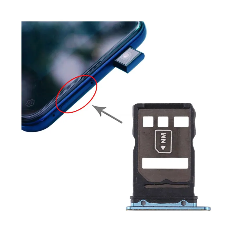 SIM Card Tray + NM Card Tray for Huawei Mate 30 (Blue) — image 1