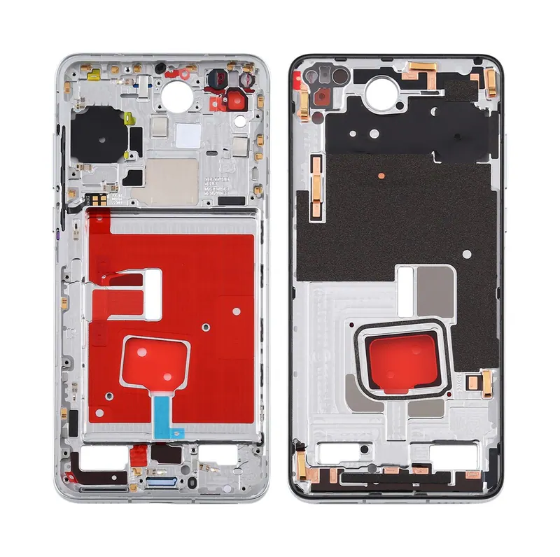 Original Middle Frame Bezel Plate with Side Keys for Huawei P40(Silver) — image 1