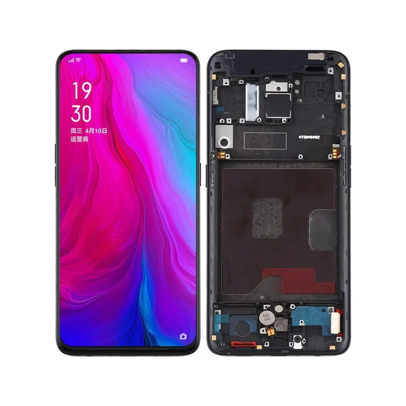 Original LCD Screen for OPPO Reno Digitizer Full Assembly with Frame (Black) — image 1