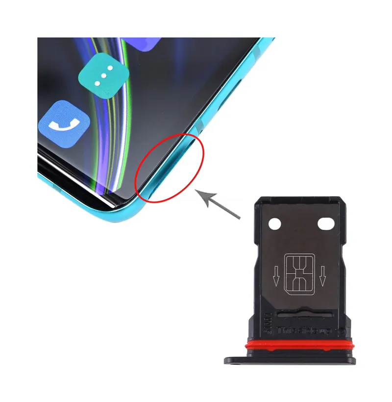 For OnePlus 8 Original SIM Card Tray + SIM Card Tray (Black) — image 1