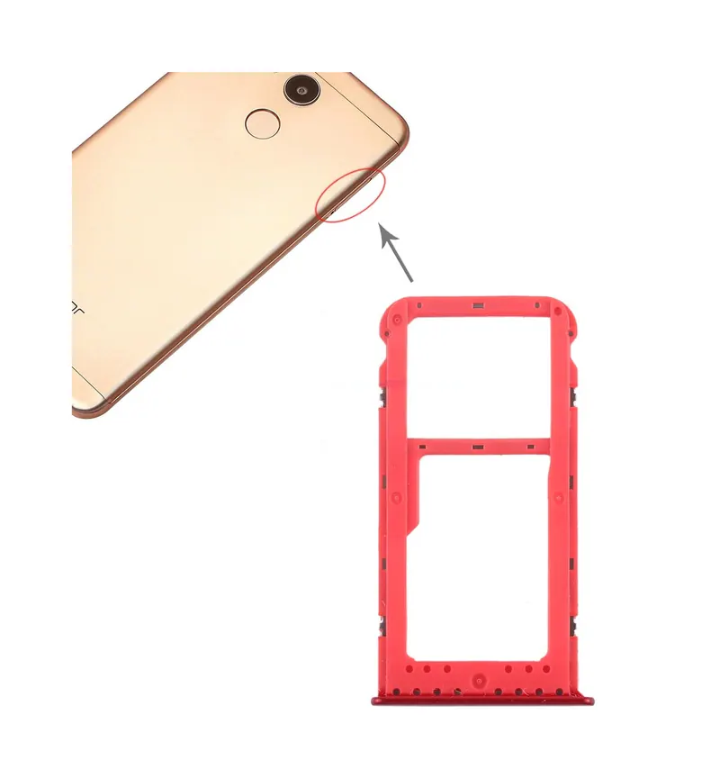 SIM Card Tray + SIM Card Tray / Micro SD Card Tray for Huawei Honor V9 Play (Red) — image 1