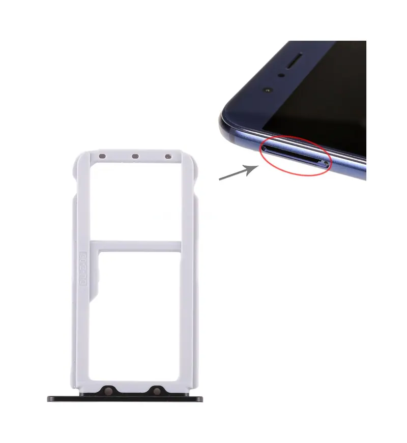 SIM Card Tray + SIM Card Tray / Micro SD Card Tray for Huawei Honor V9 (Black) — image 1